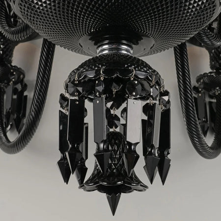 Chandelier French Style Luxury 18 Lights Black Crystal Chandelier Lights