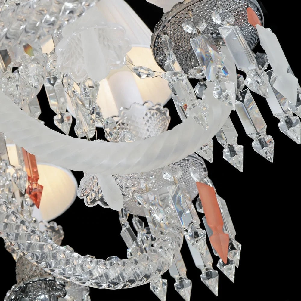 Chandelier French Style Luxury 18-24 Lights White Crystal Chandelier Lights