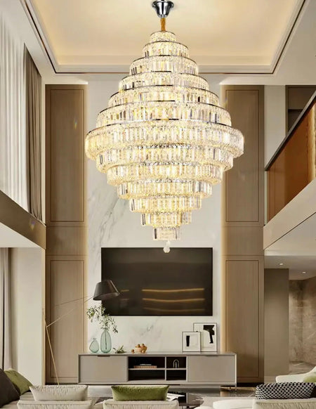 Chandelier Modern Luxury Crystal Light Villa Duplex Living Room Chandeliers