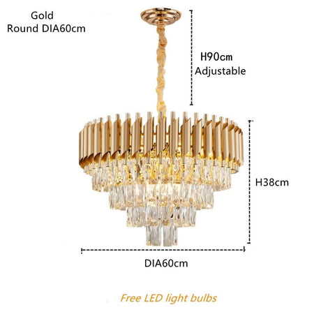 Chandelier Modern Crystal Led Hanging Luster Chandeliers