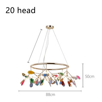 Chandelier Modern Creative G4 Colorful Agate Firefly Pendant Light