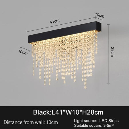 Wall Lamps Modern Crystal Gold Sconce Bedside Wall Lights