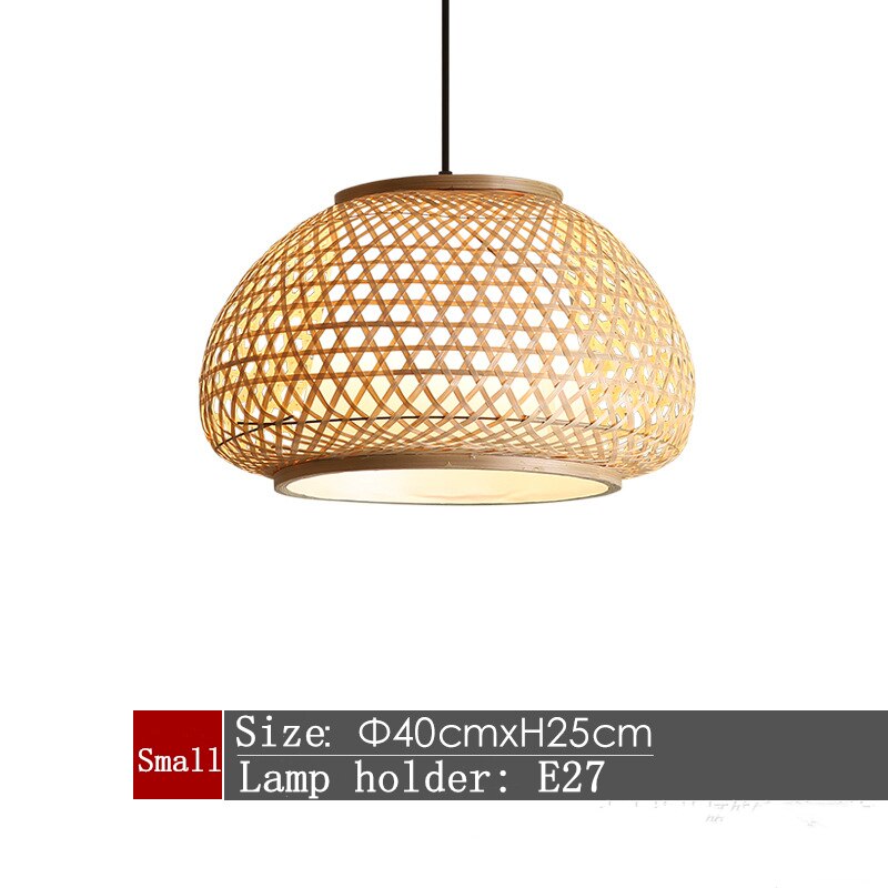 Pendant Light Woven Bamboo Hanging Light Wood Pendant Lights