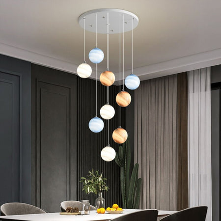 Chandelier High Rise Apartment Living Room Pendant Light Glass Ball Lustre Chandeliers