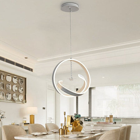 Pendant Light LED White Hanging Fixture Bird Modern Round Pendant Lights