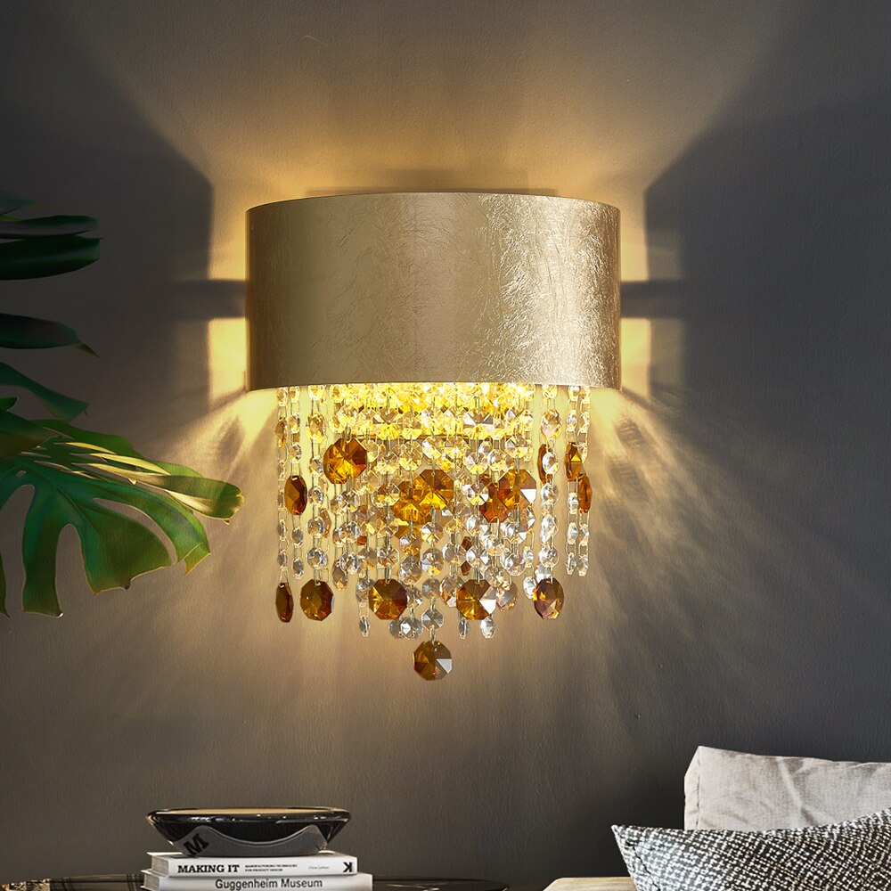 Wall Lamps Modern Gold Crystal Sconce Wall Lights