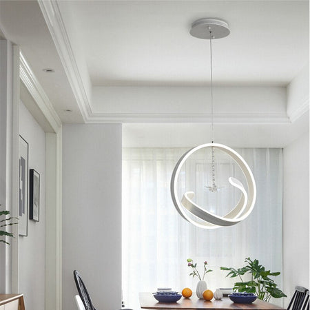 Pendant Light LED White Hanging Fixture Bird Modern Round Pendant Lights