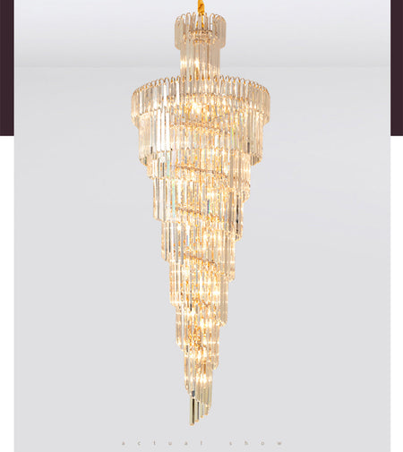 Chandelier Modern Loft Crystal Lamp Living Room Large Long  Crystal Lights Chandeliers