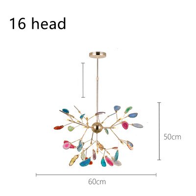 Chandelier Modern Creative G4 Colorful Agate Firefly Pendant Light