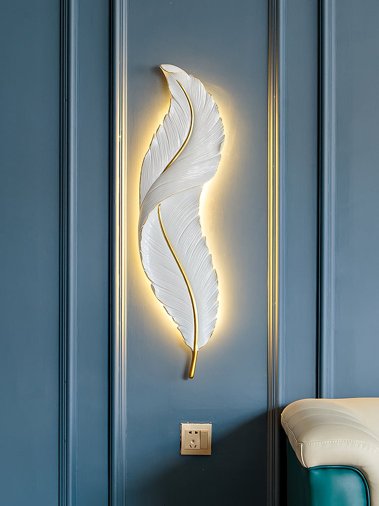 Wall Lamps Modern Feather Bedside LED Wall Lights