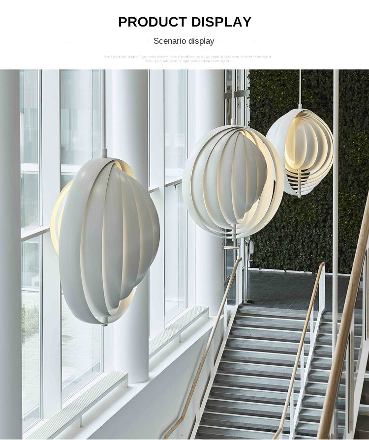 Pendant Light Modern Led Rotate Moon Hanging Fixture Nordic Pendant Lights