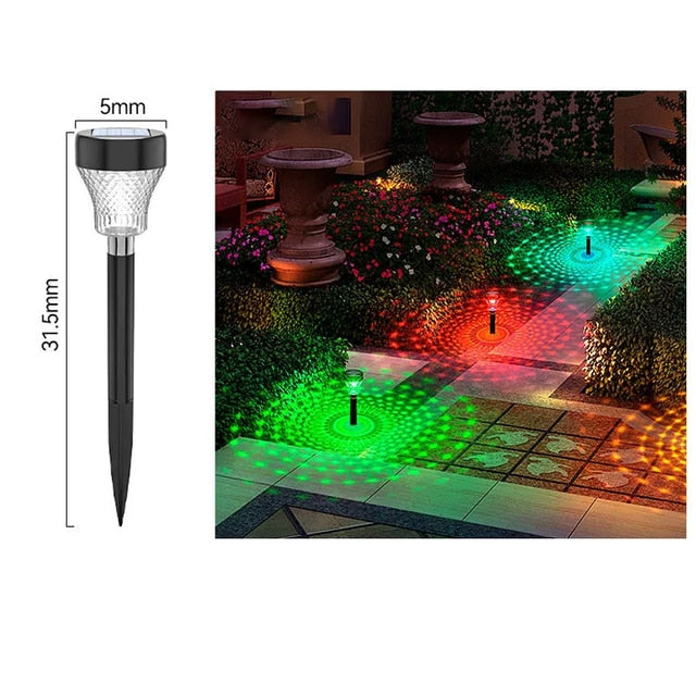 Outdoor Garden Lights Solar LED Light Outdoor RGB Color Changing Solar Pathway Lights