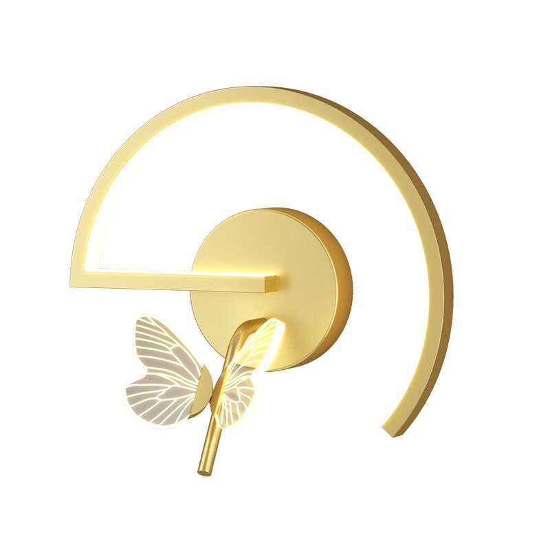 Wall Lamps Gold Sconce Butterfly Bedside Lighting