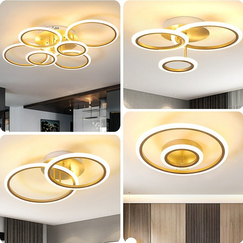 Ceiling Light Modern Led Gold Ring Interior Ceiling Lights