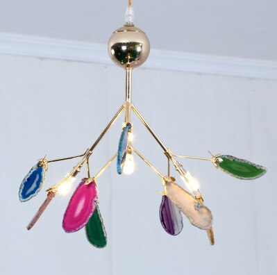 Chandelier Modern Creative G4 Colorful Agate Firefly Pendant Light