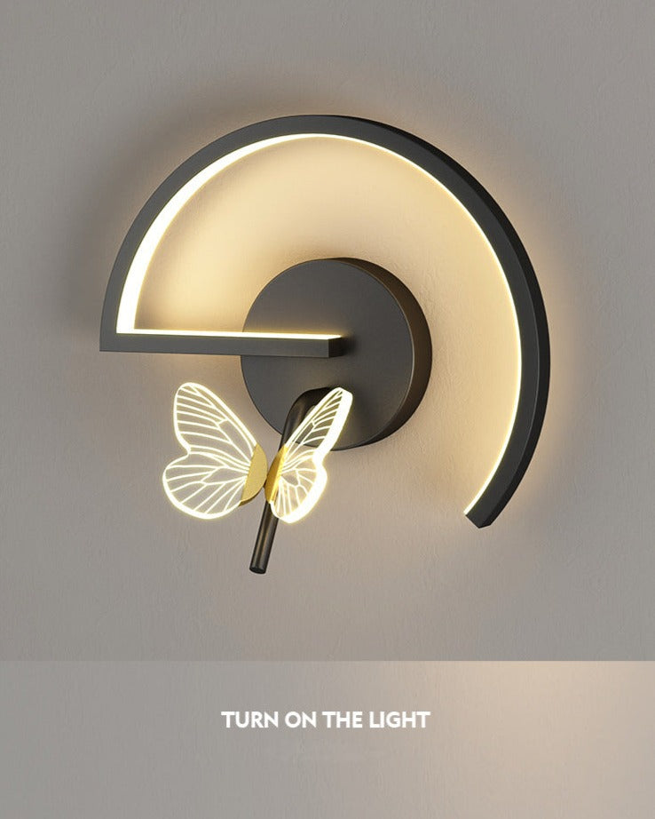 Wall Lamps Gold Sconce Butterfly Bedside Lighting