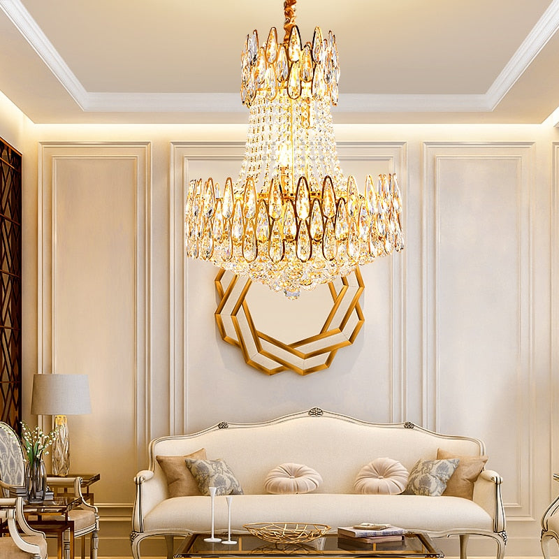 Chandelier Lighting Crystal Led Lustre Living Room Hanging Lights Chandeliers 