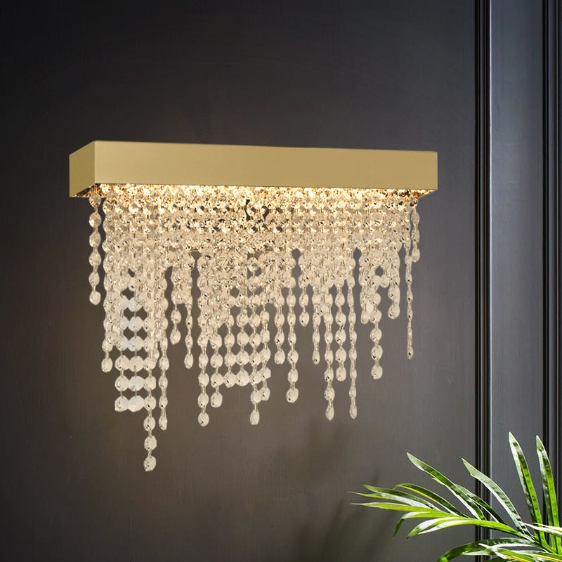 Wall Lamps Modern Crystal Gold Sconce Bedside Wall Lights