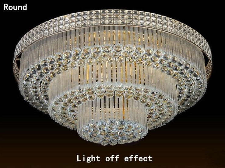 Light Luxury LED Cake Ceiling Light Round Rectangular Multilayer  Ceiling Lights