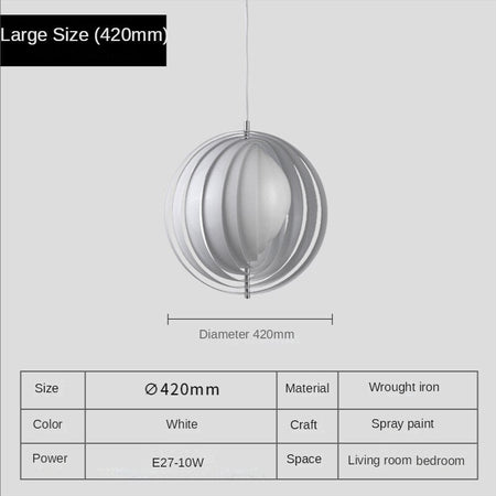 Pendant Light Modern Led Rotate Moon Hanging Fixture Nordic Pendant Lights