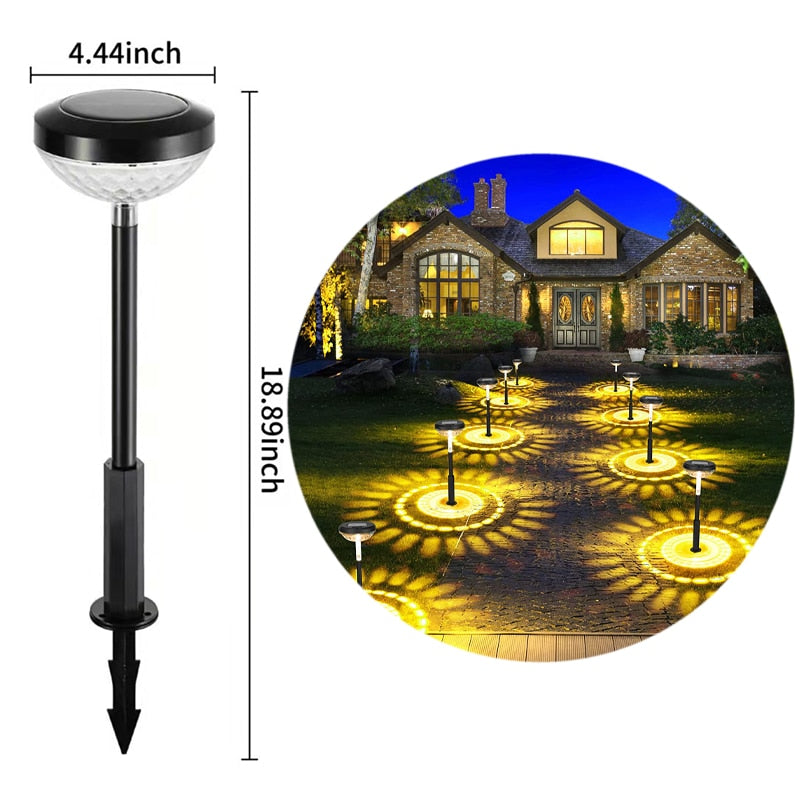 Outdoor Garden Lights Solar LED Light Outdoor RGB Color Changing Solar Pathway Lights