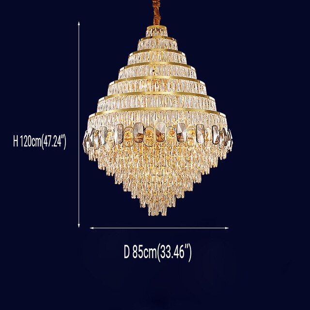 Chandelier Crystal Lighting Modern Living Room Hanging Lamp Large Gold Staircase Led Chandeliers