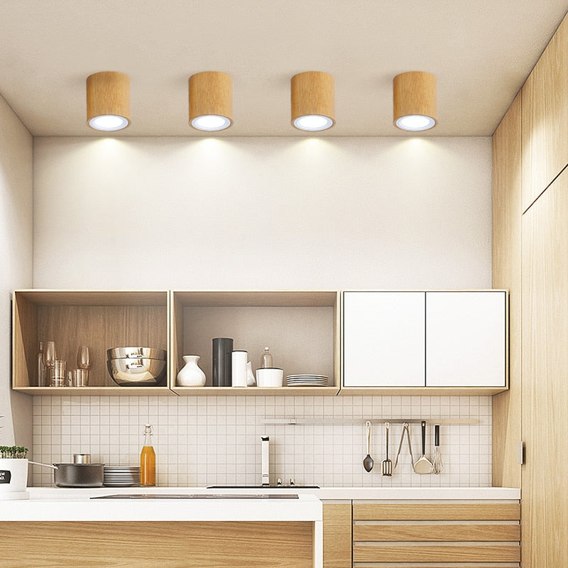 Pendant Light LED Solid Hanging Wood Pendant Lights