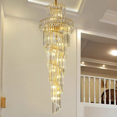 Chandelier Modern Loft Crystal Lamp Living Room Large Long  Crystal Lights Chandeliers