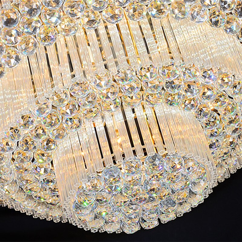 Light Luxury LED Cake Ceiling Light Round Rectangular Multilayer  Ceiling Lights