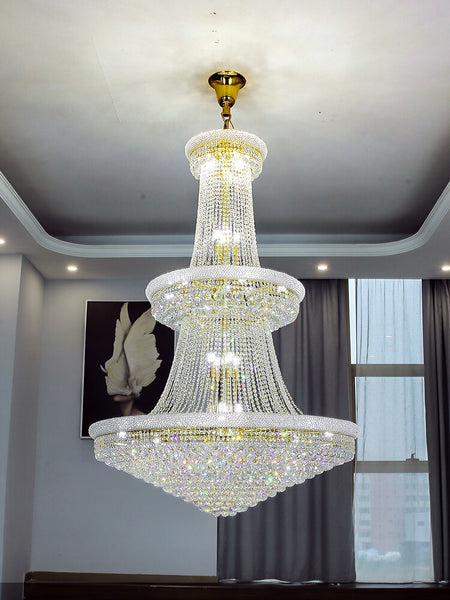 Chandelier Living Room Crystal High Ceiling Staircase European-Style Chandeliers