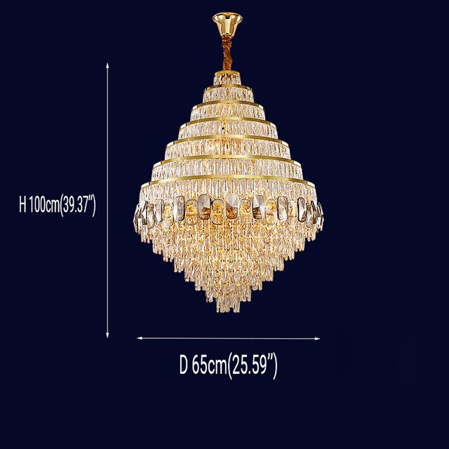 Chandelier Crystal Lighting Modern Living Room Hanging Lamp Large Gold Staircase Led Chandeliers