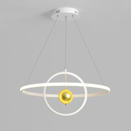 Pendant Light Modern Led Hanging Round Ring Planet Pendant Lights