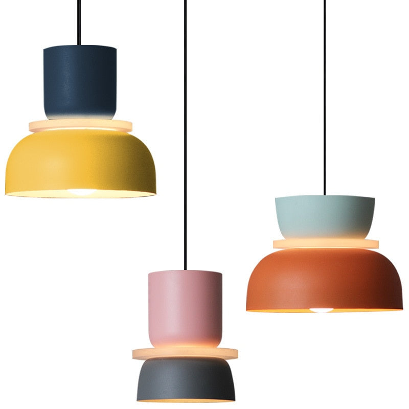 Pendant Light Led Nordic Hanging Suspension Bedside Macaron Pendant Lights