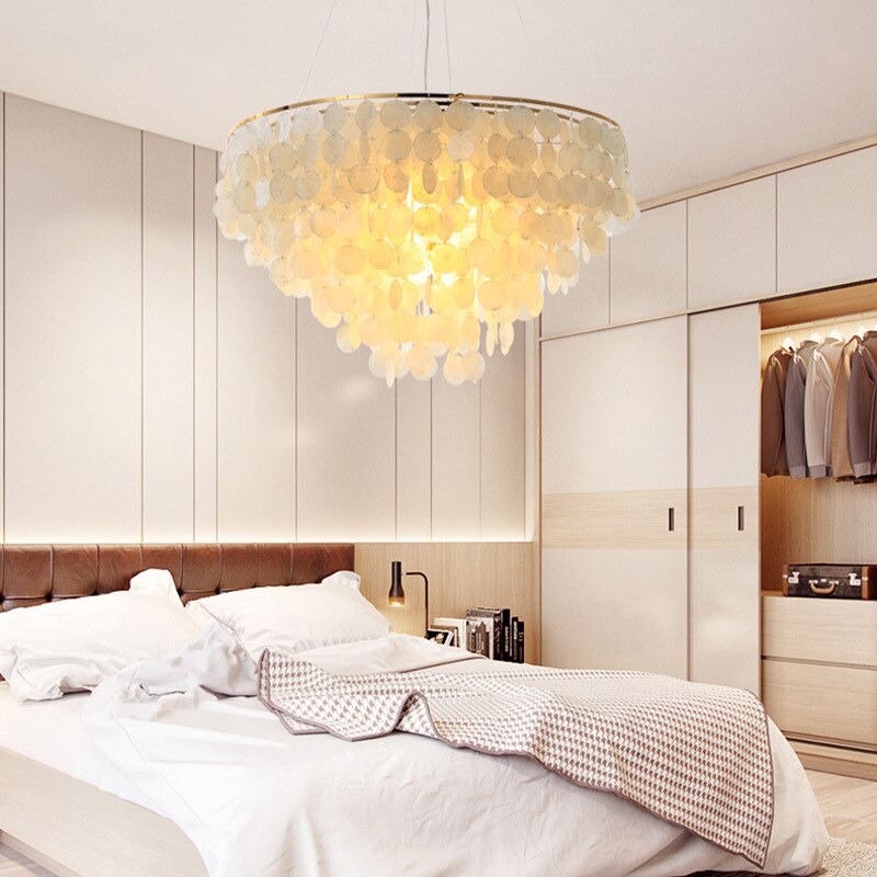 Chandelier Modern Lustre Shell Lighting Nordic Hall Pendant Lights