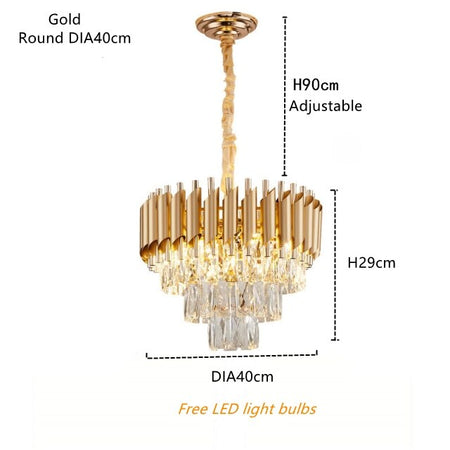 Chandelier Modern Crystal Led Hanging Luster Chandeliers