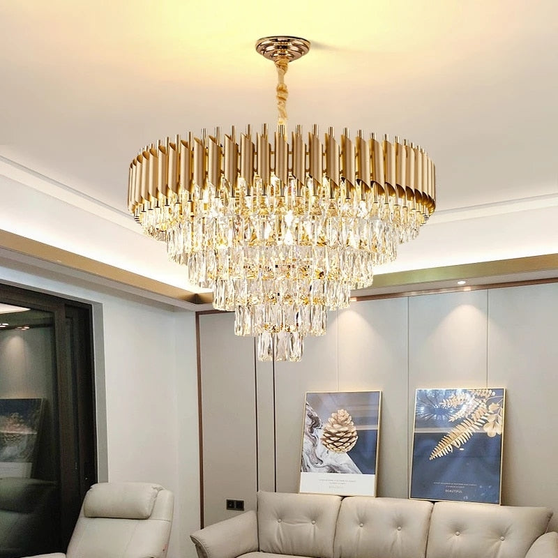 Chandelier Modern Crystal Led Hanging Luster Chandeliers