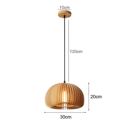 Pendant Light Bamboo Lamp Hand Knitted Weaving Hanging Wood Pendant Lights