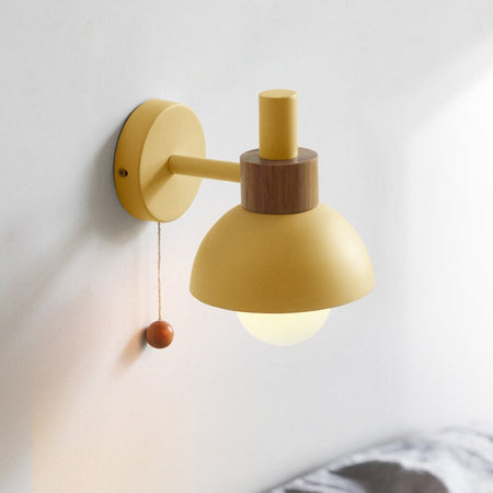 Wall Lamp Switch Modern Wood Sconce Lights Nordic LED Lamps