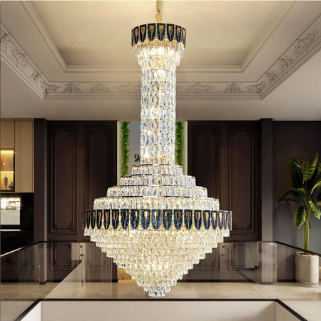 Chandelier Shell Crystal Living Room Hollow Hall Long Decorative Lighting Chandeliers