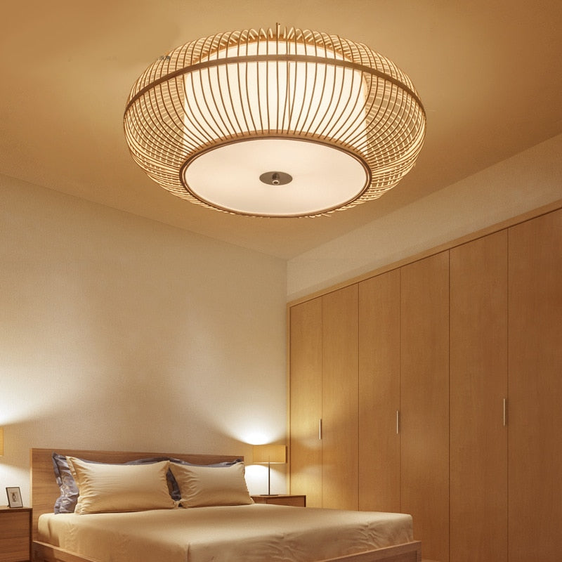 Ceiling Light Bamboo Handmade Lights Wood Ceiling Lights