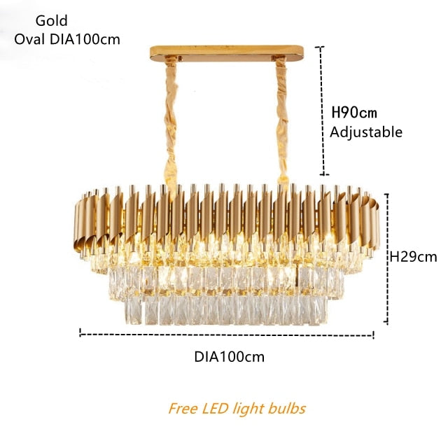 Chandelier Modern Crystal Led Hanging Luster Chandeliers