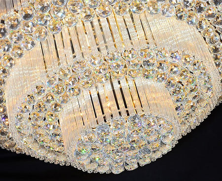 Light Luxury LED Cake Ceiling Light Round Rectangular Multilayer  Ceiling Lights