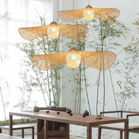 Handmade Bamboo Light Living Room Pendant Lamp